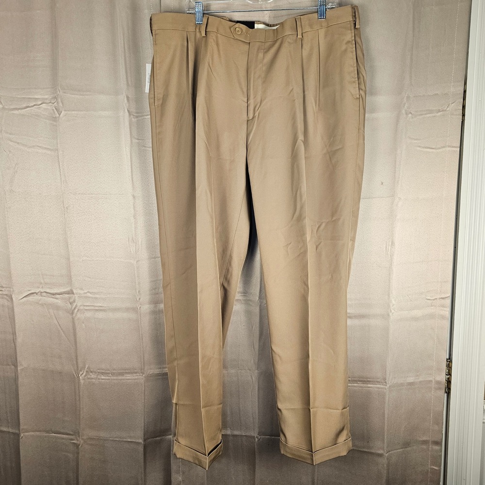 NWT Jos A‎ Bank Mens Tan Traveler Performance Pants 40x30 40